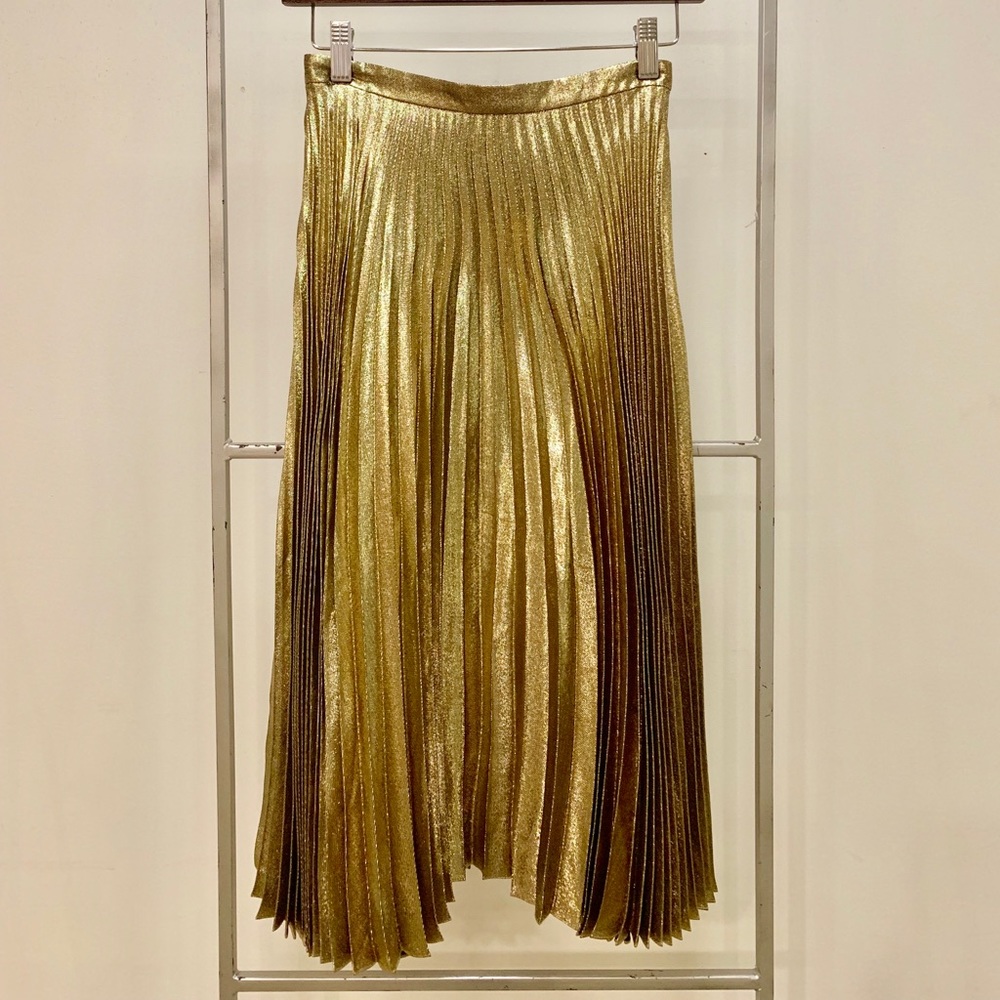 Ralph Lauren Silk Metallic Skirt